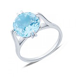 Женское серебряное кольцо с топазом, 146607