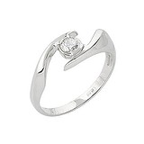 Женское платиновое кольцо с бриллиантом, 1513391
