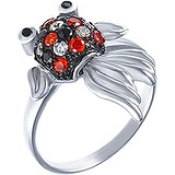 Женское серебряное кольцо с куб. циркониями, 1609391