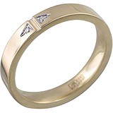 Золотое обручальное кольцо с бриллиантами, 1612975