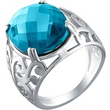 Женское серебряное кольцо с топазом, 1613487