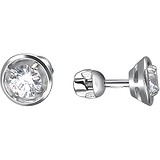 Серебряные серьги с кристаллами Swarovski, 1637295