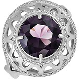 Женское серебряное кольцо с алпанитом и куб. циркониями, 1654703