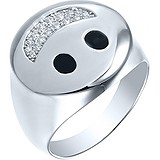 Женское серебряное кольцо с куб. циркониями, 1675951