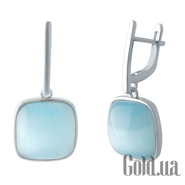 

Серьги с подвесками Fresh Jewelry, Серебряные серьги с кошачьим глазом