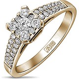 Золотое кольцо с бриллиантами, 1705903