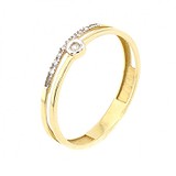 Золотое обручальное кольцо с бриллиантами, 1727151