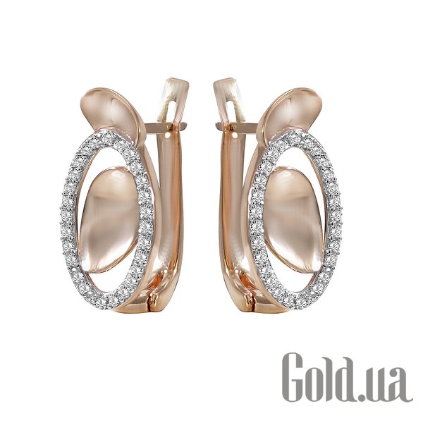 

Серьги Украина, Золотые серьги с куб. циркониями