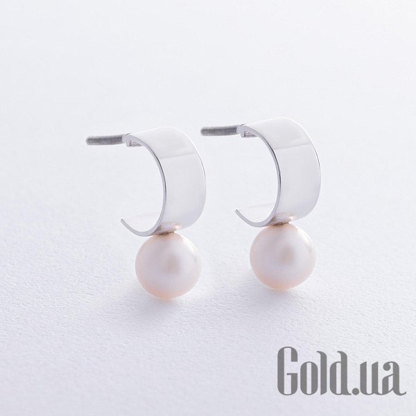 

Серьги-гвоздики Украина, Серебряные серьги с культив. жемчугом