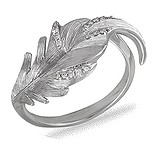 Женское золотое кольцо с бриллиантами, 032175