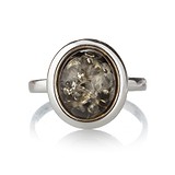 Женское серебряное кольцо с янтарем, 802991