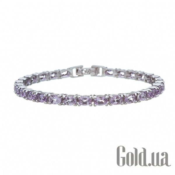 

Женские браслеты Lurie Jewelry, Женский серебряный браслет с аметистами, 16.5