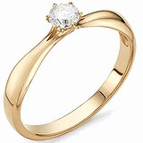 Золотое кольцо с бриллиантом, 1556144