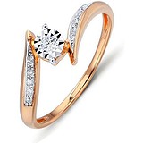 Золотое кольцо с бриллиантами, 1602992
