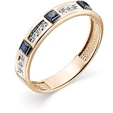 Женское золотое кольцо с бриллиантами и сапфирами, 1606064