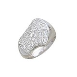 Женское серебряное кольцо с куб. циркониями, 1620400