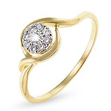 Золотое кольцо с бриллиантами, 1628592