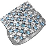 Женское серебряное кольцо с куб. циркониями, 1666992