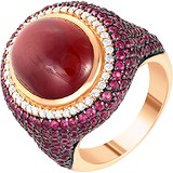 Женское золотое кольцо с бриллиантами и рубинами, 1668528