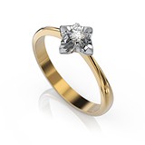 Золотое кольцо с бриллиантом, 1680560