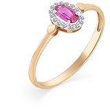 Женское золотое кольцо с рубином и бриллиантами, 1713584