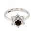 Женское золотое кольцо с дымчатым кварцем и бриллиантами - фото 3