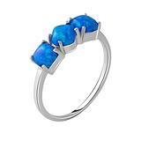 Женское серебряное кольцо с опалами (2050605), фотографии