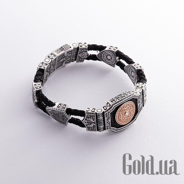 

Мужские браслеты Украина, Серебряный браслет с куб. циркониями в позолоте, 22