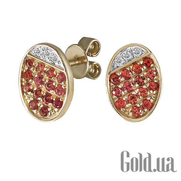 

Серьги-гвоздики Lurie Jewelry, Золотые серьги с бриллиантами и сапфирами