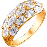 Женское золотое кольцо с куб. циркониями, 1605297