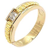 Мужское золотое кольцо с бриллиантом, 1605553