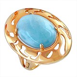 Женское серебряное кольцо с аквамарином, 1611953