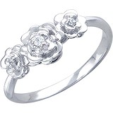 Женское серебряное кольцо с куб. циркониями, 1619889