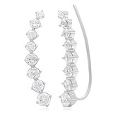 Срібні сережки з куб. цирконіями, 1669553