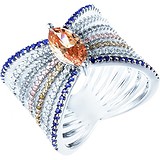 Женское серебряное кольцо с куб. циркониями, 1670321