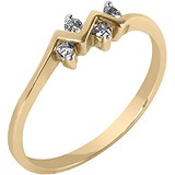 Женское золотое кольцо с бриллиантами, 1673137