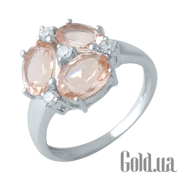 

Женские кольца Fresh Jewelry, Женское серебряное кольцо с синт. морганитами и куб. циркониями, 19.5