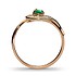 Женское золотое кольцо с изумрудом и бриллиантами - фото 3