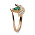 Женское золотое кольцо с изумрудом и бриллиантами - фото 4