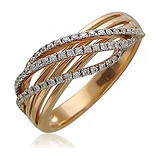 Женское золотое кольцо с бриллиантами, 1701297