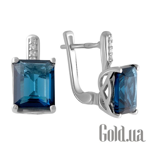 

Серьги Fresh Jewelry, Серебряные серьги с куб. циркониями и топазами