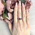 Женское серебряное кольцо с куб. циркониями и рубинами - фото 2