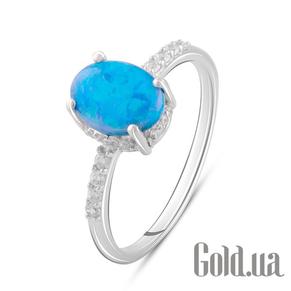 

Женские кольца Fresh Jewelry, Женское серебряное кольцо с куб. циркониями и опалом, 17.5