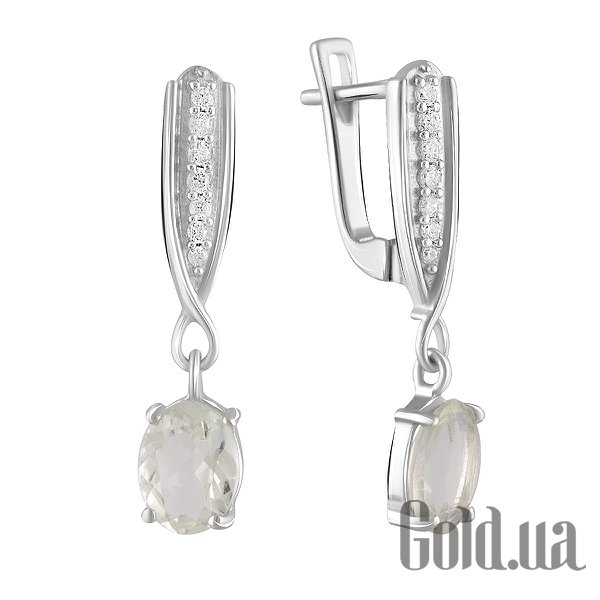 

Серьги с подвесками Fresh Jewelry, Серебряные серьги с куб. циркониями и аметистами
