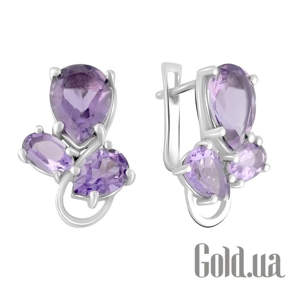 

Серьги Fresh Jewelry, Серебряные серьги с аметистами