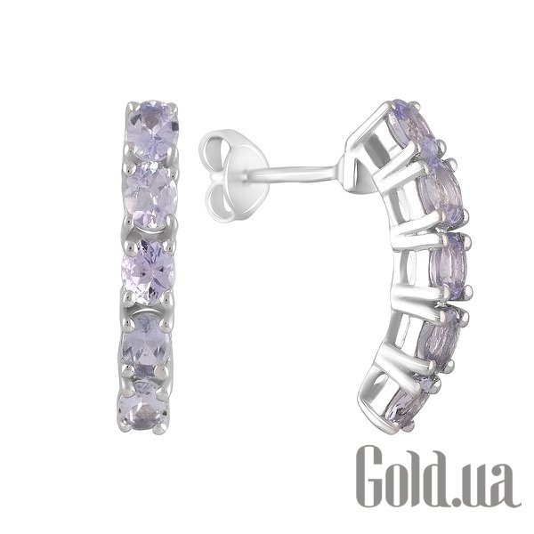 

Серьги-гвоздики Fresh Jewelry, Серебряные серьги с танзанитами