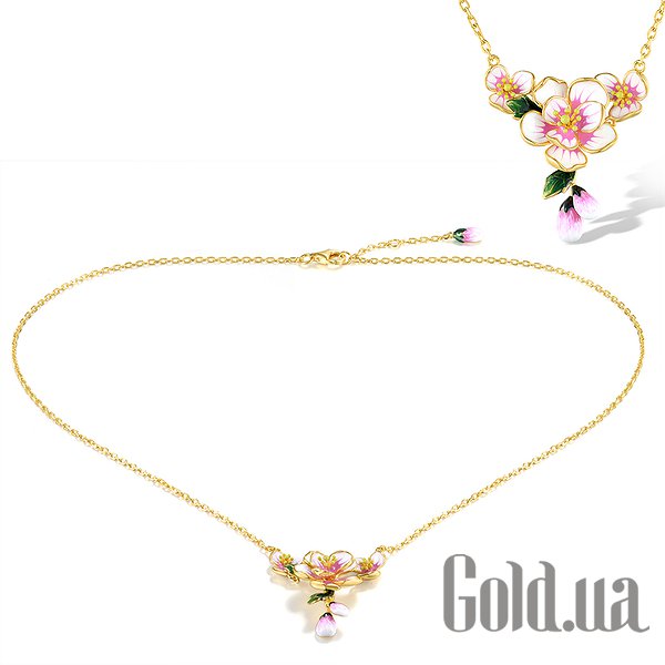 

Женские колье Lurie Jewelry, Серебряное колье с эмалью, 40
