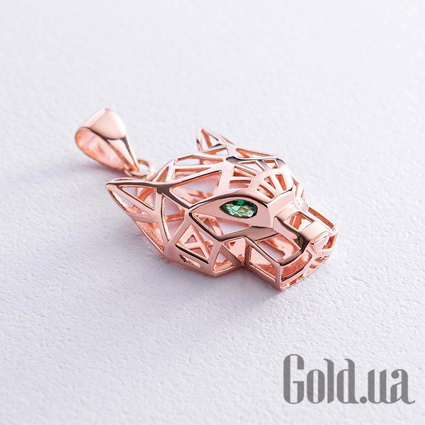 

Женский кулон Украина, Золотой кулон с куб. циркониями