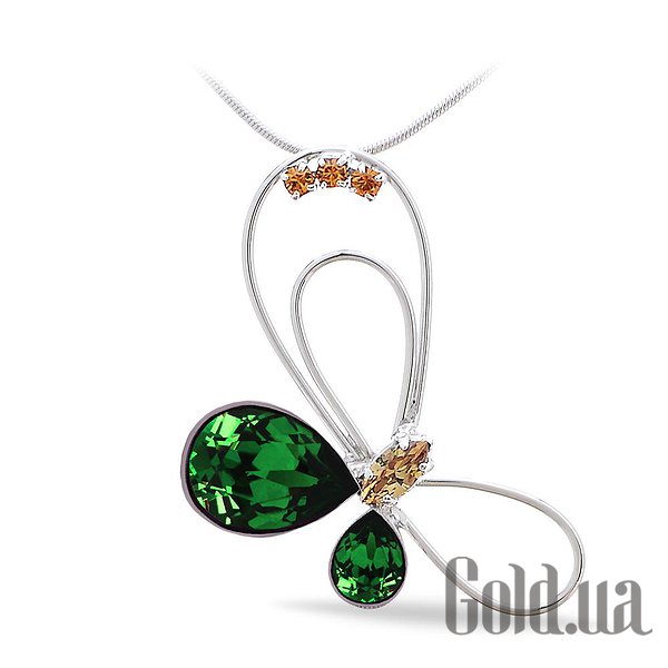 

Женские колье и кулоны Kobi, Стальной, Кулон с цепочкой с кристаллами Swarovski