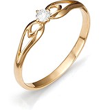 Золотое кольцо с бриллиантом, 1554610